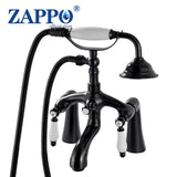 ZAPPO Bathtub Faucet Vintage Telephone Style with Dual Handles Deck mounted bathtub Faucet set Hot and Cold Water Mixer Tap