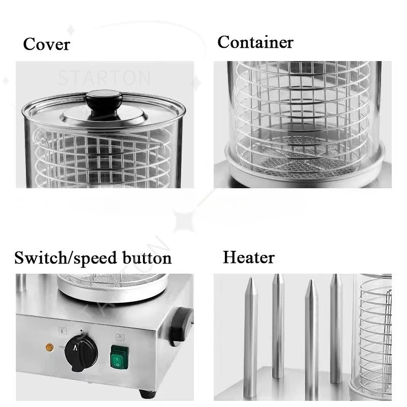 Popular Stainless Steel Electric Commercial Food Hog Dog Steamer Machine of Catering Equipment