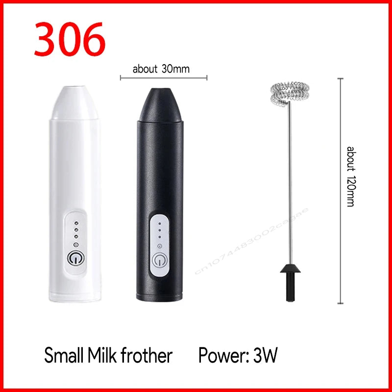 MINl Mik Frother USB Rechargeable 3 Speeds Foam Maker Coffee Whisk Mixer Electric Handle Blender Egg Beater Hot Cooking Tools