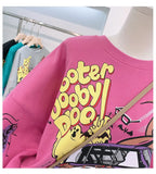 Letter Printing Sweatshirt Women High Street Cartoon Puppy Car Clothes Casual Crew Neck Sweater Bulk Items Wholesale Lots