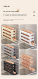 4 Layer Automatic Rolling Egg Dispenser Refrigerator Storage Box Fridge Organizer Rack for Kitchen