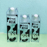 500/750/1000ML Milk Bottle Water Box Square Coffee Juice Tea Cup Transparent Milk Storage For Outdoor Sports Camping Gym