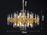 Modern restaurant luxurious smart crystal chandelier Gold round Living room interior decoration salon restaurant chandelier
