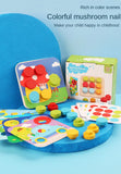 Children's Early Learning Puzzle Interactive Toys, Mushroom Nail Game, Intelligence Puzzle, Color Recognition