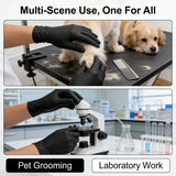 100pcs Disposable Black Nitrile Gloves Powder-Free Latex-Free Tear Resistant for Food Handling Kitchen Cooking Cleaning