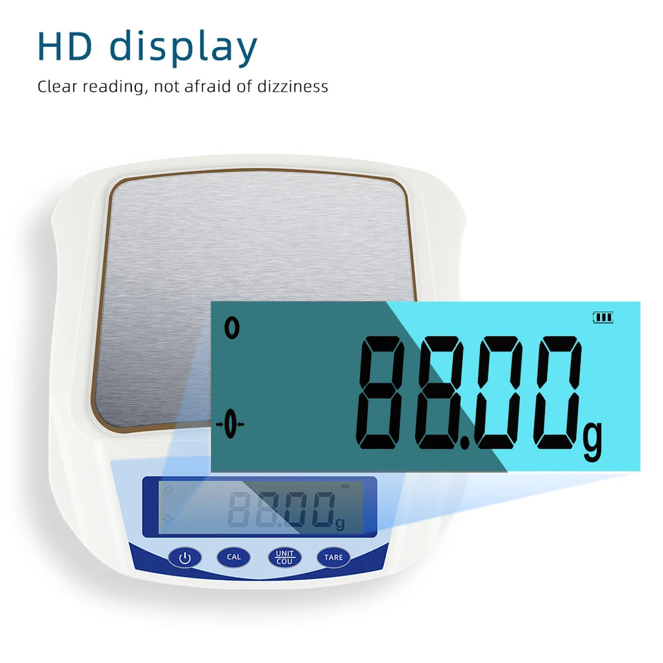 High Precision Digital Scale 1000g x 0.01g Digital Jewelry Scale Kitchen Laboratory Balance Electronic Weighing Balance Scale