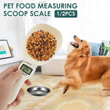 Pet Food Measuring Scoop with LED Display Feeding Spoon Kitchen Scale Portable Daily Meals Pet Dog Food Gadgets for Kitchen