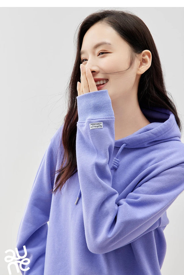 Women Plush Hoodies Sweatshirt 2024 Autumn Long Sleeve Loose Hooded Sweatshirt Versatile Leisure Multicolor Warm Pullover Tops