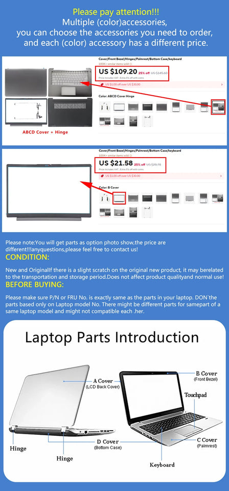 NEW For Dell Latitude 3590 E3590 L3590 Laptop LCD Back Cover Front Bezel Palmrest Bottom US keyboard Case Laptop Frames