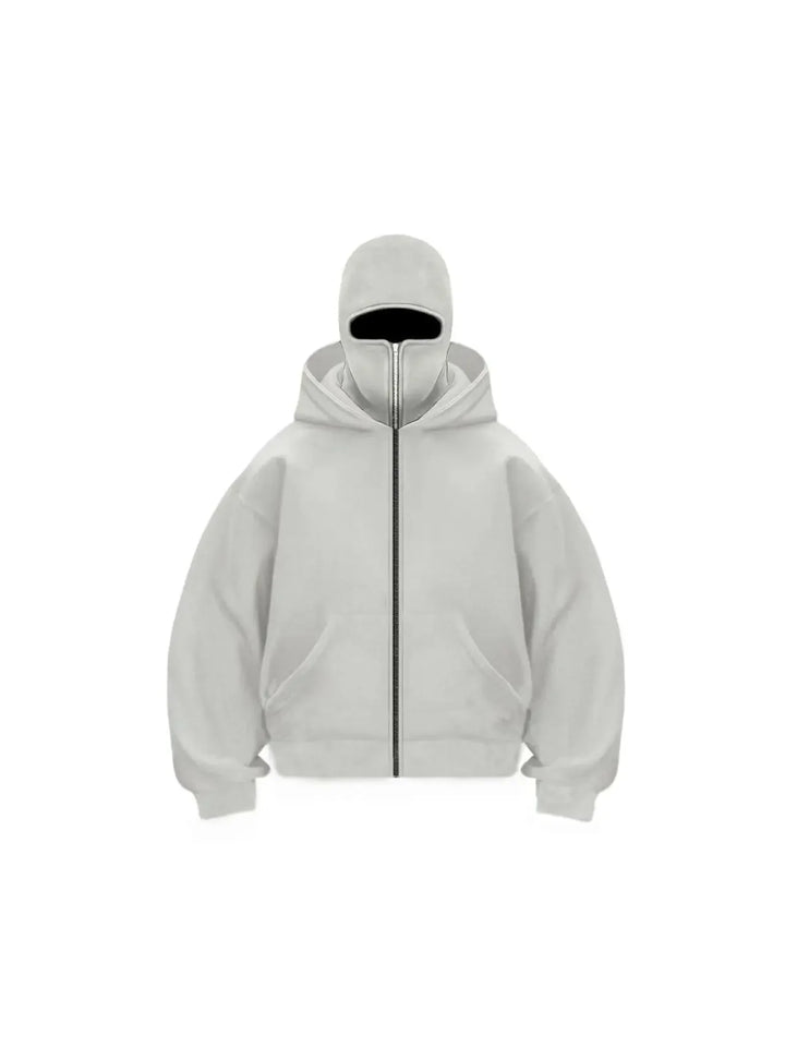 2025 Men Balaclava Y2K Gothic Harajuku Winter New Item Double Hooded Sweatshirt Autumn Men's Hooded Mask Zipper Sportswear Women