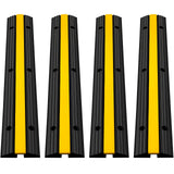 SucceBuy Modular Rubber Speed Bump 1 Channel Driveway Cable Protector Ramp Wire Cover Cord Guard for Parking Lot Warehouses Use