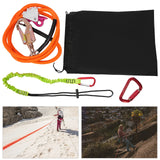 Sling Tree Descent Sling Rope 5/8 Inches -8 Feet/14 Feet with Triple Locking Carabiner Adjuster Orange/For Climbing Rescue