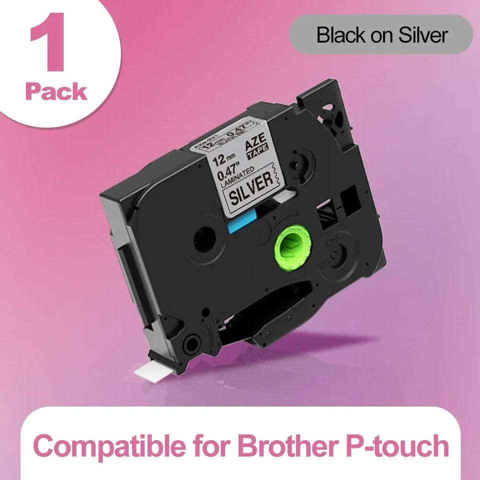 Markdomain 1PK 6mm/9mm/12mm 231 Label Tape Compatible for Brother P-Touch Label Maker for TZ TZE 131 231 431 531 631 731 Ribbon