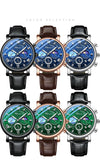CHENXI Watches Luxury Men Waterproof Star Luminous Watch For Man High Quality Quartz Chronograph Leather Wristwatches Clock Male