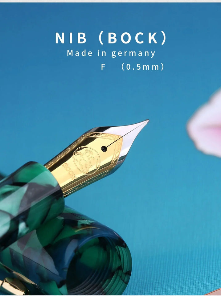 Majohn M700 Resin Fountain Pen EF/F Nib 0.5/0.38mm with A Converter Germany Imported Ink Pen Beautiful Students Gifts