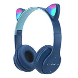 Wireless Bluetooth Headphones Cat Ear Gaming Headset Glow Light Helmets Cute Sports Music Headsets For Children Girl Gifts