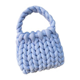 Women Crochet Bag Handbag Woven Chunky Shoulder Bag for Spring Summer,Women Shoulder Bag Handbag Beach Travel Underarm Bag