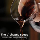 400ml Striped Glass Pot Pour-over Coffee Sharing Pot Simple Cold Drink Pot Coffee Utensils Tea Set Coffee Accessories