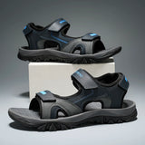 Summer New Sandals Men's Water Beach Breathable Quick Drying Shoes Comfortable Flat Bottom Non slip Sandals Driving Shoes