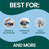 Zero Scratch Scrub Sponge 3 Kitchen Sponges for Cleaning Around the Home Bathroom and More Effective + Gentle Dish Scrubber Bes