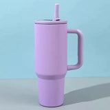 40 oz Insulated Tumbler with Handle Straw Double Wall Vacuum Leakproof Thermal Iced Travel Mug Hot Drink Coffee Cup with Lid