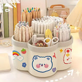 1 Piece of 360 ° Rotating Pen Holder - Multifunctional Office Desk Organizer, Suitable for Makeup Pens and Student Stationery