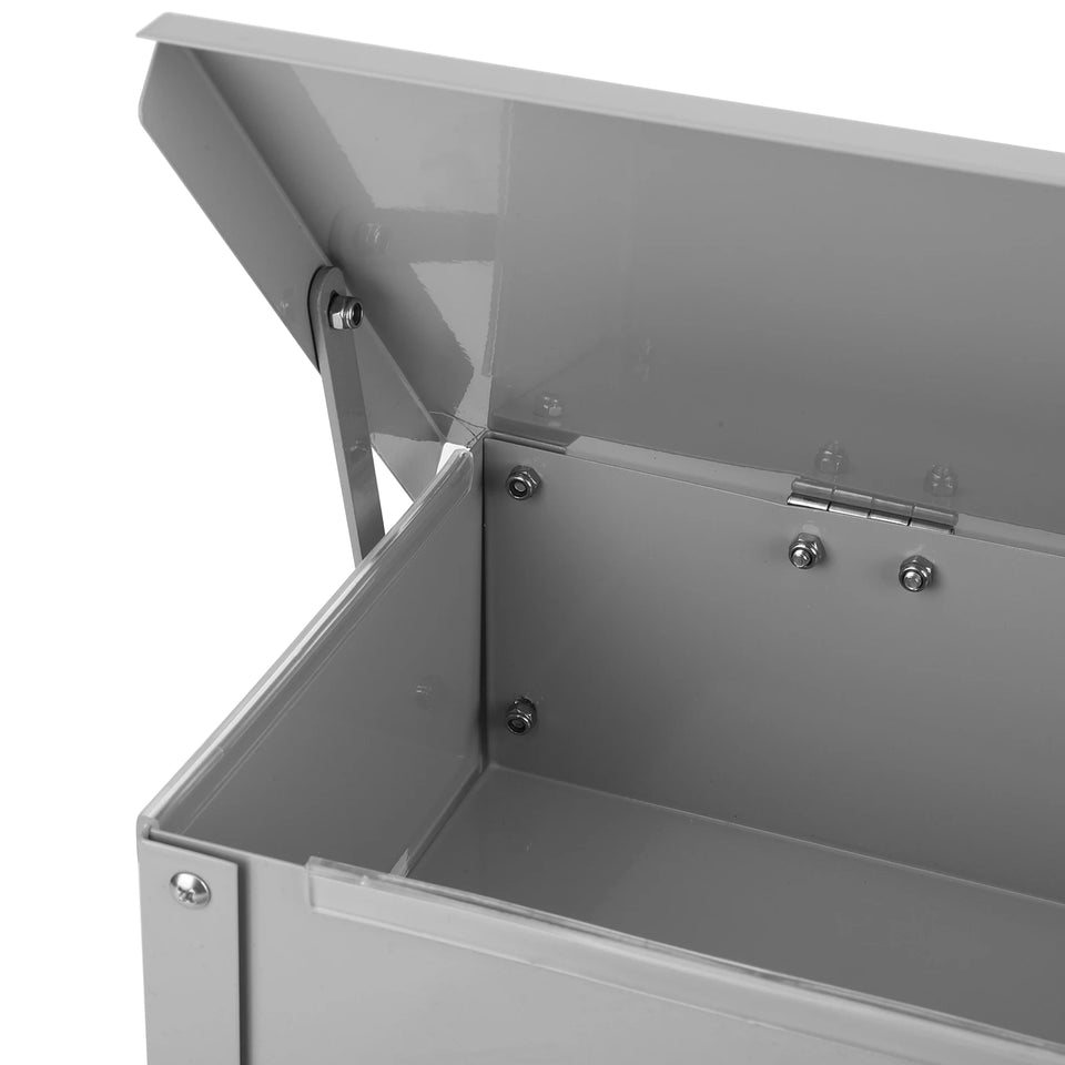 Treadle Chicken Feeder with Weatherproof Lid Rat Proof Chicken Feeder Metal Chicken Feeder for Chickens Ducks and Geese