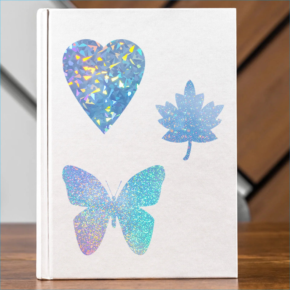12Sheets Printable Holographic Sticker Paper Vinyl Sticker Paper A4 Waterproof Quickly Stickers for Laser Printer Inkjet Printer