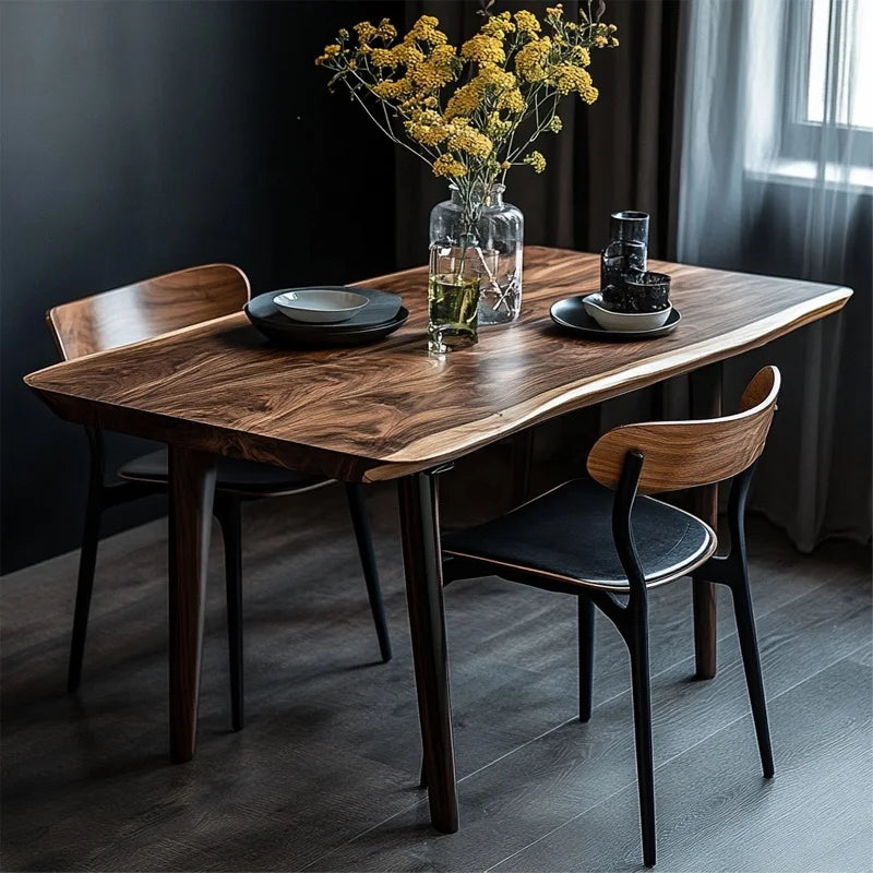 Hotel Restaurant Wooden Dining Table Set 8 Seater Solid Wood Dining Table