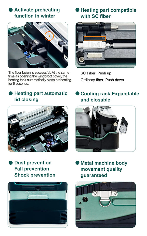 Signalfire AI-9 AI-5 Pro AI-6C+ AI-6A+ AI-20 AI-30 Multi-language Fiber Optic Splicing Machine Optical Fiber Fusion Splicer