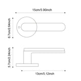 Viladepot Privacy Door Handle Walnut Wood Handle Lever Matt Brushed Black Nickel Bedroom Bathroom Passage Door Lock Keyless