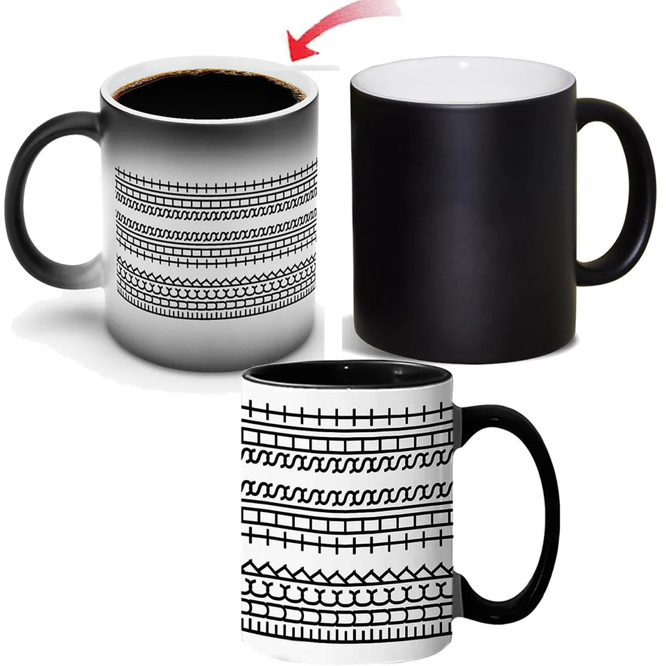 11oz Magic Mugs With Hidden Message Text - Heat Sensitive Color Changing Cup, Funny Hidden Message Coffee Mug Gifts