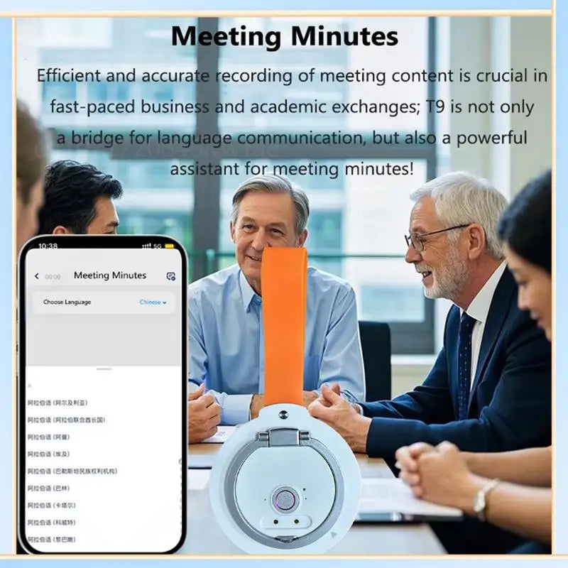 -A60I Smart Translator AI 138 Languages Magnetic Simultaneous Interpretation Voice Call Text Photo Video