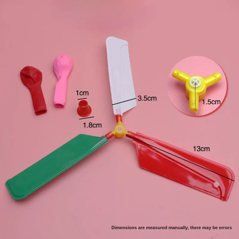 Balloon Aircraft Science and Technology Educational Toys Technology Handmade Diy Balloon Helicopter Children's Creative Toys