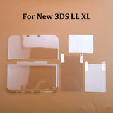 JCD For New 2DS 3DS XL LL Clear Split Shell Transparent Protective Cover Case Screen Film LCD Screen Protector