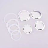 1 Set, 3pcs Silicone Gaskets and 1pc Aluminum Filter Moka Pot Coffee Bottle Replacement Compatible with 3/6/9/12 Cup Moka Expres