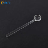 1PCS Transparent  Long Handle Glass Tea Spoons Tableware Clear Coffee Stirring Spoons Flatware For Home Kitchen Restaurant