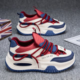 Chunky Sneaker Plus Size 45 46 47 48 Men Designer Sport Shoes Fashion Casual Leather Fabric Height Increased Flat Platform Shoes