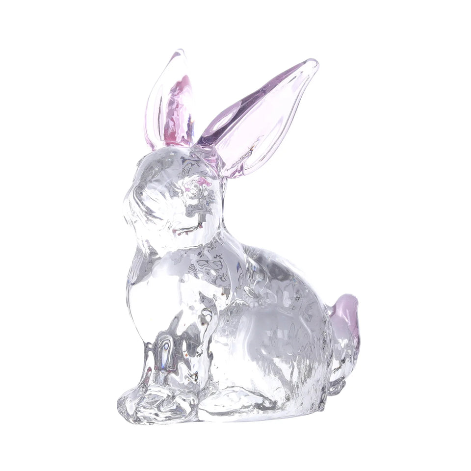 Crystal Rabbit Bunny Figurine Collectibles Spring Easter Decoration Glass Art Animal Paperweight Ornament Creative Gift