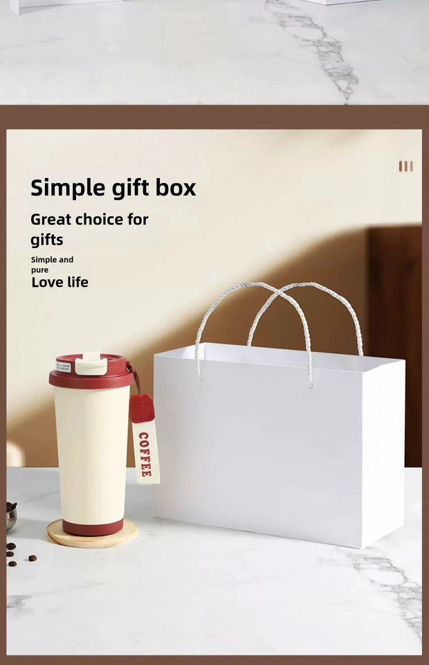 Ceramic Lined Insulated Cup Travel Coffee Cup with Sealed Lid Reusable Ceramic Lining High Aesthetic Value