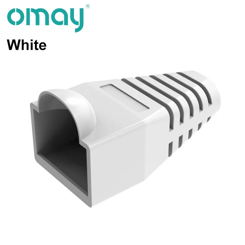 RJ45 Connector CAT6 CAT5e Connector Protective Cover Adapter Cap Ethernet Network Cable Plugs RJ45 Cat5/6 10 colour Sleeve