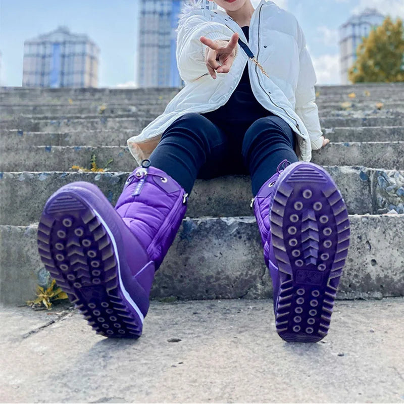 Women Snow Boots Platform Winter Boots Thick Plush Waterproof Non-slip Boots Fashion Women Winter Shoes Warm Fur Botas mujer