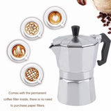 Coffee Maker Machine Aluminum Mocha Pot Mocha Coffee Pot Octagonal Aluminum Pot Span