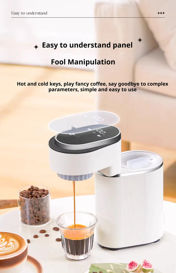 Compact Semi-Automatic Coffee Machine - Perfect for Espresso and American Coffee at Home
