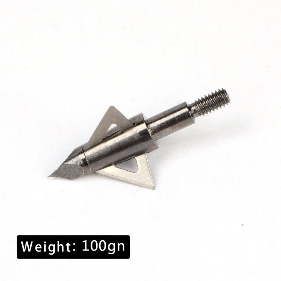 3pcs Hunting Broadhead 100gn-150gn ArrowHead Arrows Points for Compound Recurve Traditional Bow Crossbow Hunting Archery Outdoor