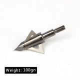 3pcs Hunting Broadhead 100gn-150gn ArrowHead Arrows Points for Compound Recurve Traditional Bow Crossbow Hunting Archery Outdoor
