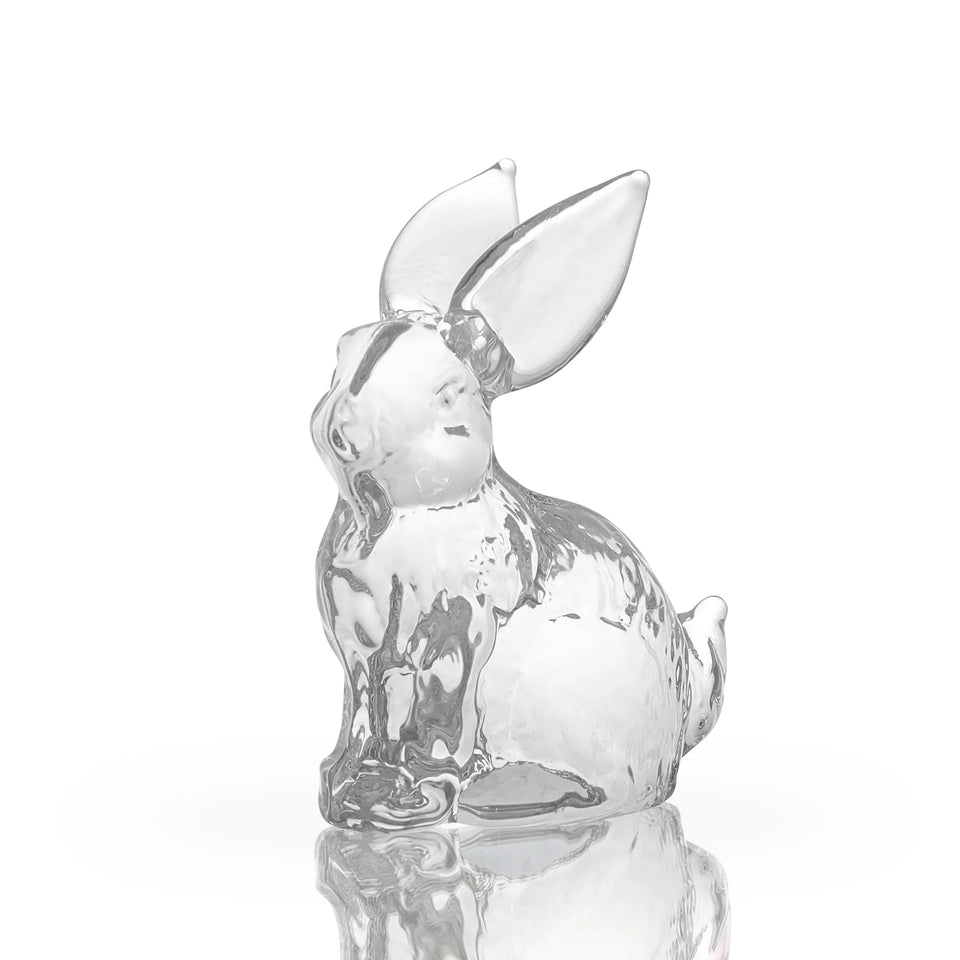 Crystal Rabbit Bunny Figurine Collectibles Spring Easter Decoration Glass Art Animal Paperweight Ornament Creative Gift