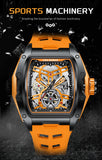 LIGE New Watches Mens Skeleton Mechanical Automatic Watch Top Brand Luxury Luminous 30M Waterproof Watch For Men reloj hombre