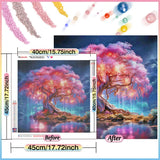 HUACAN Full Diamond Painting Tree New Arrivals 2024 Diamond Mosaic Landscape Rhinestone Pictures Craft Kit