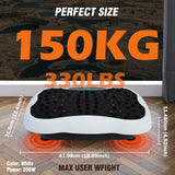 Full-Body Vibration Plate Exercise Machine Fitness Equipment Workout 330lbs Weight Loss with Resistance Bands Remote Control